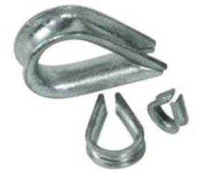 THIMBLE ZINC 10MM 3/8 INCH WIRE ROPE ( ELECTRO GAL) 
